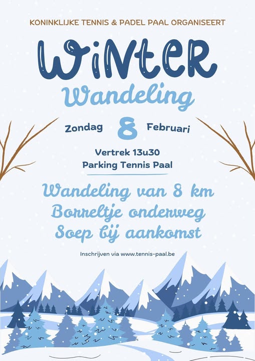 2026 02 08 Winterwandeling Tennis Padel