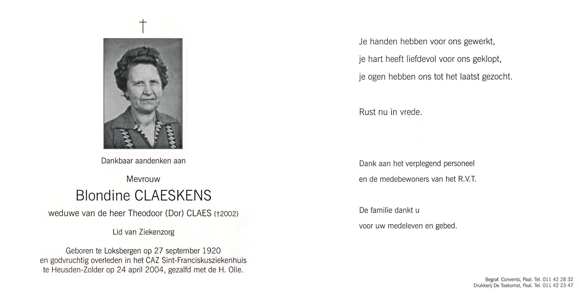 bidprentjeBlondine